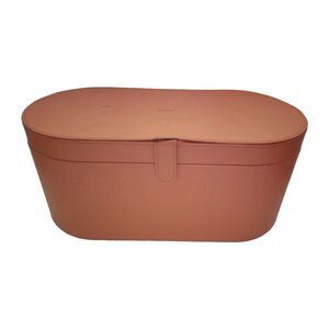 DYSON Airwrap Styler Leather Large Storage Hard Box Tan Brown CASE ONLY